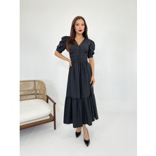 Cottonlab 6411 Elbise-Siyah