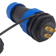 Novytech SD28 Su Geçirmez 3 Pin Erkek-Dişi Yuvarlak 28 mm Konnektör