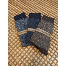 Rocks For Lambswool Desenli 3'lü Erkek Çorap