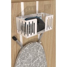 Özbience Beyaz Kapı Arkası Ütü ve Ütü Masası Tutucu Organizer MT110