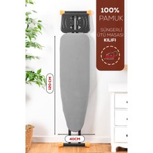 Özbience Içeriği Koruyan 100% Pamuk Süngerli Ütü Masası Kılıfı 120X40CM