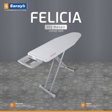 Özbience Prenses Felicia Çelik Tabanlı Ütü Masası, Monoblok Tabla 150X42X90 cm