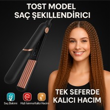 Tost Model Saç Şekillendirici Seramik Kaplama 220°C Hızlı Isınma Özelliği ile Kalıcı Hacim