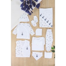 Sitilin Erkek Bebebek  Mavi Yenidoğan % 100 Pamuk Yumuşacık Mavi 10 Lu Hastane Çıkışı Hediyelik STL7137