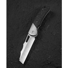 Bestech Knives Bestech Syn BT2306A Titanyum+Mermer Karbon Fiber Kakma Sap Içi Boş Taşlama El Ovuşturulmuş Saten + Düz Saten Elmax Çelik Çakı