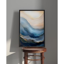 Rosa Art Tablo| Ahşap Çerçeveli Tablo| Çerçeveli Poster| Soyut Dalga | Soyut Tablo