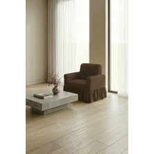 KUTLALE Bürümcük Tek Kişilik Koltuk Kılıfı, Berjer Örtüsü, Lastikli, Esnek, Etekli (1 Adet)