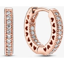 Hector Co Jewellery Pavé Dizim Kalp Halka Küpe