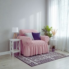 KUTLALE Bürümcük Tek Kişilik Koltuk Kılıfı, Berjer Örtüsü, Lastikli, Esnek, Etekli (1 Adet)