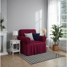 KUTLALE Bürümcük Tek Kişilik Koltuk Kılıfı, Berjer Örtüsü, Lastikli, Esnek, Etekli (1 Adet)