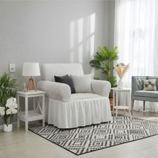 KUTLALE Bürümcük Tek Kişilik Koltuk Kılıfı, Berjer Örtüsü, Lastikli, Esnek, Etekli (1 Adet)