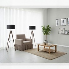 KUTLALE Bürümcük Tek Kişilik Koltuk Kılıfı, Berjer Örtüsü, Lastikli, Esnek, Etekli (1 Adet)