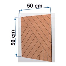Tiydem Mdf Cnc Işlemeli Dekoratif Boyanabilir Duvar Paneli (50X50 Cm) Geometrik Desen