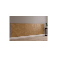 Tiydem Mdf Cnc Işlemeli Dekoratif Boyanabilir Duvar Paneli (50X100 Cm) Geometrik Desen