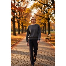 Benerly Kadın Bisiklet Yaka Düşük Kol Ottoman Kalıp Örme Sweatshirt Fonksiyonel Dayanıklı Kaliteli