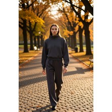 Benerly Kadın Fermuarlı Dik Yaka Düşük Kol Örme Sweatshirt Fonksiyonel Dayanıklı Kaliteli Konforlu