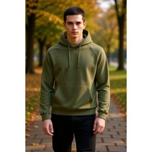 Benerly Erkek Kapüşonlu Reglan Kol Düz Kesim Sweatshirt Fonksiyonel Dayanıklı Kaliteli Konforlu Şık