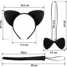 Osense Kedi Kostüm Taç Kuyruk Papyon Seti 1 Adet