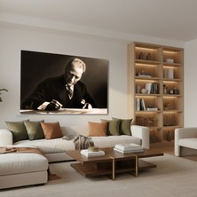 Yatay Kanvas Duvar Tablosu Ataturk Yazi Yazarken Salon Tablosu Ofis Tablosu Yeni Ev Hediyesi Dekorasyon