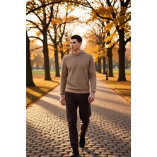 Benerly Erkek Kapüşonlu Standart Kol Ottoman Dokuma Regular Kalıp Sweatshirt Fonksiyonel Dayanıklı