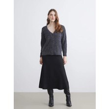 LC Waikiki Lcw Vision Siyah Beli Lastikli Etek