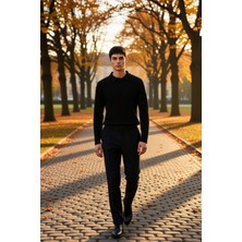 Benerly Erkek Polo Yaka Uzun Kol Relaxed Fit %100 Pamuk Sweatshirt Fonksiyonel Dayanıklı Kaliteli Şık