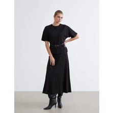 LC Waikiki Lcw Vision Siyah Beli Lastikli A Kesim Etek