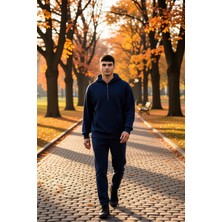 Benerly Erkek Kapüşonlu Fermuarlı Düşük Kol Uzun Kollu Kalıp Sweatshirt Fonksiyonel Dayanıklı Spor