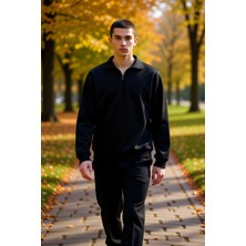 Benerly Erkek Dik Yaka Standart Kol Regular Kalıp Sweatshirt Fonksiyonel Dayanıklı Kaliteli Modern