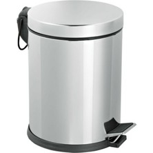 FRY Pedallı 8lt Krom Metal Çöp Kovası (5358)