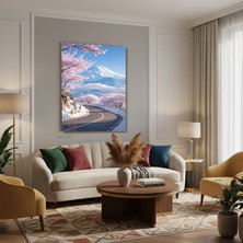 Tablonhazır Dikey Kanvas Tablo Salon Duvar Tablosu Fujiye Giden Yol Yeni Ev Hediyesi Ofis Tablosu