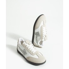 Tivana Kadın Sneaker Bağcıklı Ok Detaylı Spor Ayakkabı Orix - Beyaz