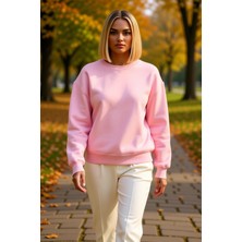 Benerly Kadın Bisiklet Yaka Düşük Kol Regular Kalıp Örme Sweatshirt Fonksiyonel Dayanıklı Kaliteli