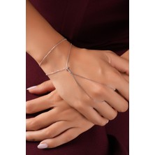 Sunshine 925 Ayar Rodyum Kaplamalı Beyaz Taşlı "t" Harfi Gümüş Şahmeran