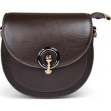 Luglio Shoes Kahverengi Kilit Aksesuar Detaylı Kadın Çantası