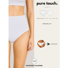 Kadın Yüksek Bel Külot 5'li Paket/beyaz