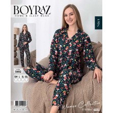 Lia Underwear Yılbaşı Özel Düğmeli Pijama Takımı