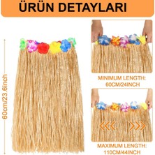 Osense Hawaii Tarzı Hula Eteği – 60 cm Hasır Naturel Etek