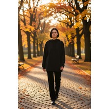 Benerly Kadın Kapüşonlu Düşük Kol Uzun Sweatshirt Fonksiyonel Dayanıklı Kaliteli Konforlu Estetik Şık