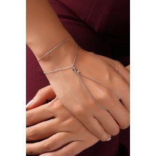Sunshine 925 Ayar Rodyum Kaplamalı Beyaz Taşlı "l" Harfi Gümüş Şahmeran