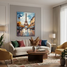 Tablonhazır Dikey Kanvas Tablo Salon Duvar Tablosu Paris Gorseli Yeni Ev Hediyesi Ofis Tablosu
