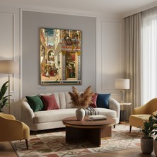 Tablonhazır Dikey Kanvas Tablo Salon Duvar Tablosu Antik Sehir Yeni Ev Hediyesi Ofis Tablosu