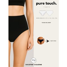 Kadın Yüksek Bel Külot 7'li Paket/siyah