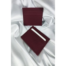 Leaf Accessory Unisex Kartlık Bordo, 1. Sınıf Vinlex Deri, 7 Tane Kart Koyma Cepli