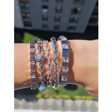 Miruva Xuping Gümüş Renk Zirkon Taşlı Şık Kadın Bileklik