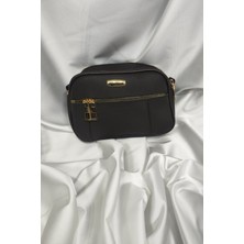 Leaf Accessory Kadın Çantası, Fermuaralı, Elde ve Omuz Askılı, Kahverengi