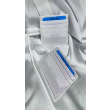 Leaf Accessory Kadın Kartlık Simli Beyaz, 1. Sınıf Vinlex Deri, 7 Tane Kart Koyma Cepli