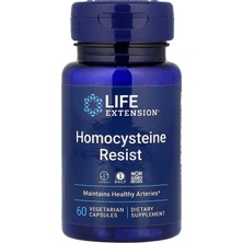 Life Extension Homocysteine Resist 60 Vejetaryen Kapsül | Kalp & Beyin Desteği & B-Vitamin Kompleksi