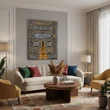 Tablonhazır Dikey Kanvas Tablo Salon Duvar Tablosu Kabe Kapısı Yeni Ev Hediyesi Ofis Tablosu