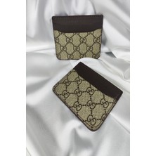 Leaf Accessory Unisex Desenli, Kahverengi, 1. Sınıf Vinlex Deri, 7 Tane Kart Koyma Cepli